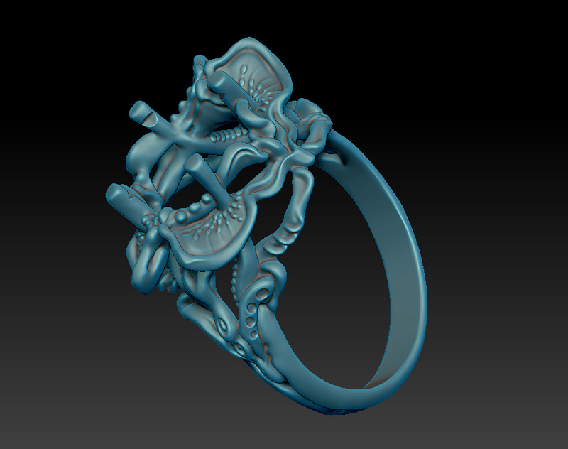 Fantasy Ring. Download 3d Model. Jewelry Design