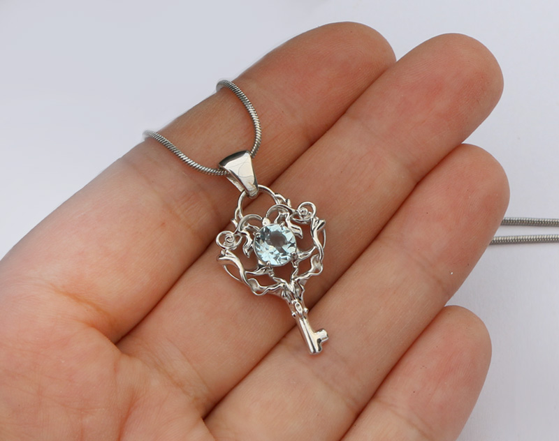 Key pendant necklace stl file, buy jewelry model